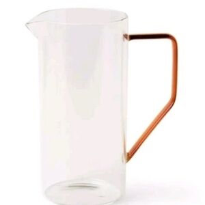 Good Citizen Coffee Co. Glass Tea Pitcher With Amber Handle, 2L, New